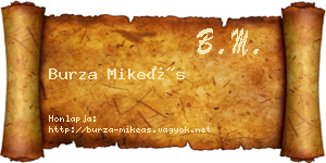 Burza Mikeás névjegykártya